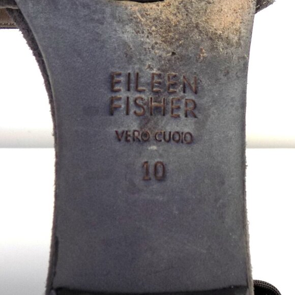 Eileen Fisher Allot D'Orsay Suede Flats Size 10 Olive - Picture 10 of 10